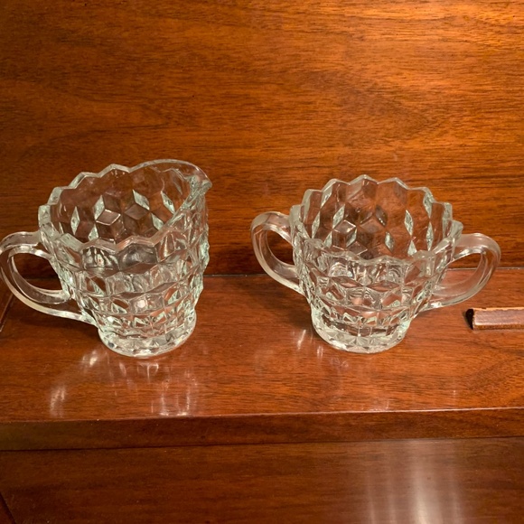 Glass Cream and Sugar Set - Picture 7 of 7